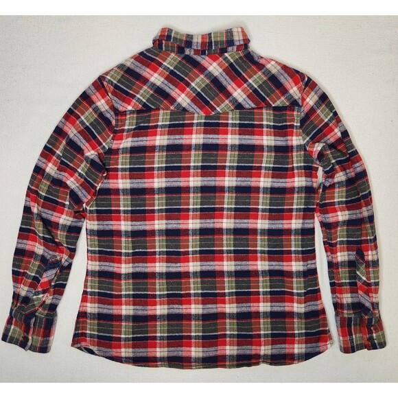 Field & Stream Women's 100% Cotton Plaid Flannel Button Up Shirt Size Small VTG - Picture 4 of 15